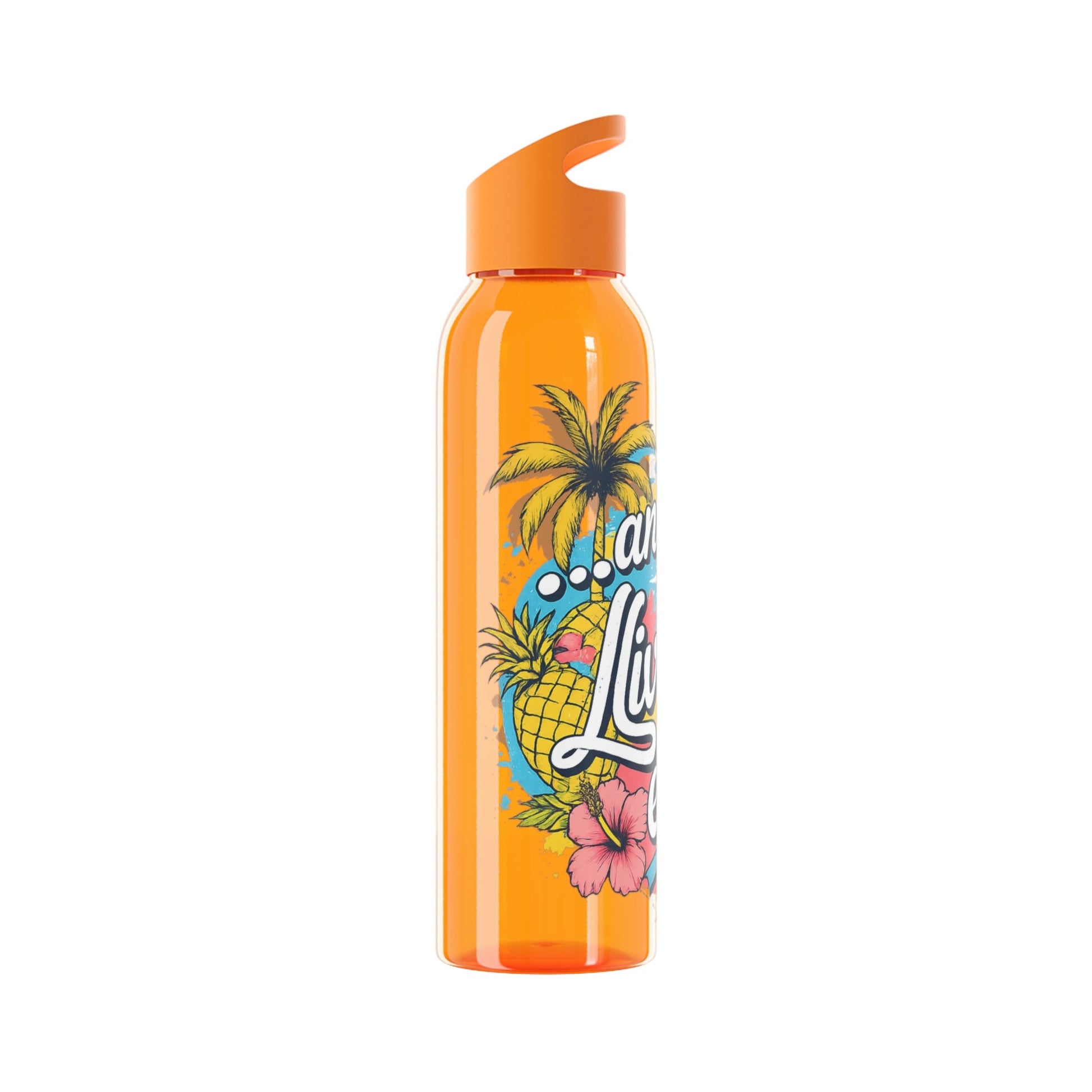 Easy Living Co and the Living is Easy Tropical Reusable Water Bottle | Beach & Summer Sports Bottle - SJM Print Store