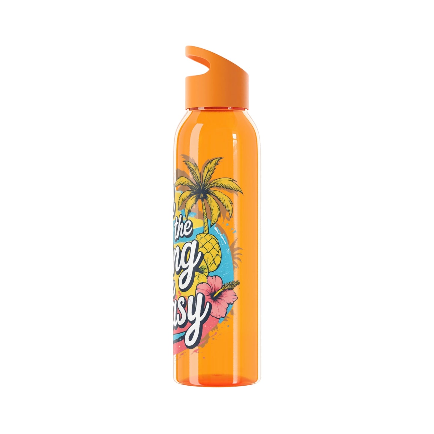 Easy Living Co and the Living is Easy Tropical Reusable Water Bottle | Beach & Summer Sports Bottle - SJM Print Store