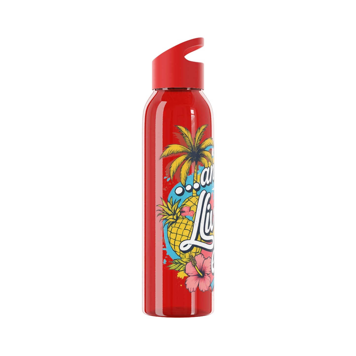 Easy Living Co and the Living is Easy Tropical Reusable Water Bottle | Beach & Summer Sports Bottle - SJM Print Store