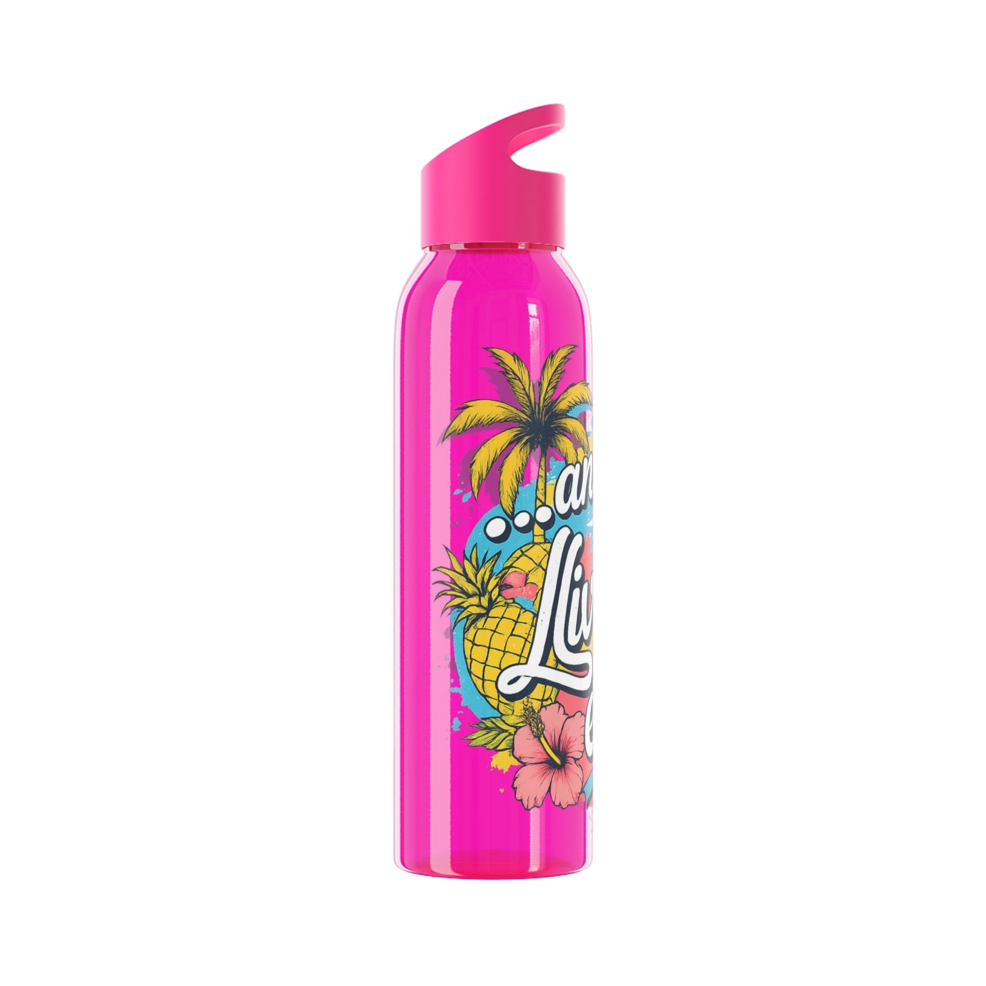 Easy Living Co and the Living is Easy Tropical Reusable Water Bottle | Beach & Summer Sports Bottle - SJM Print Store