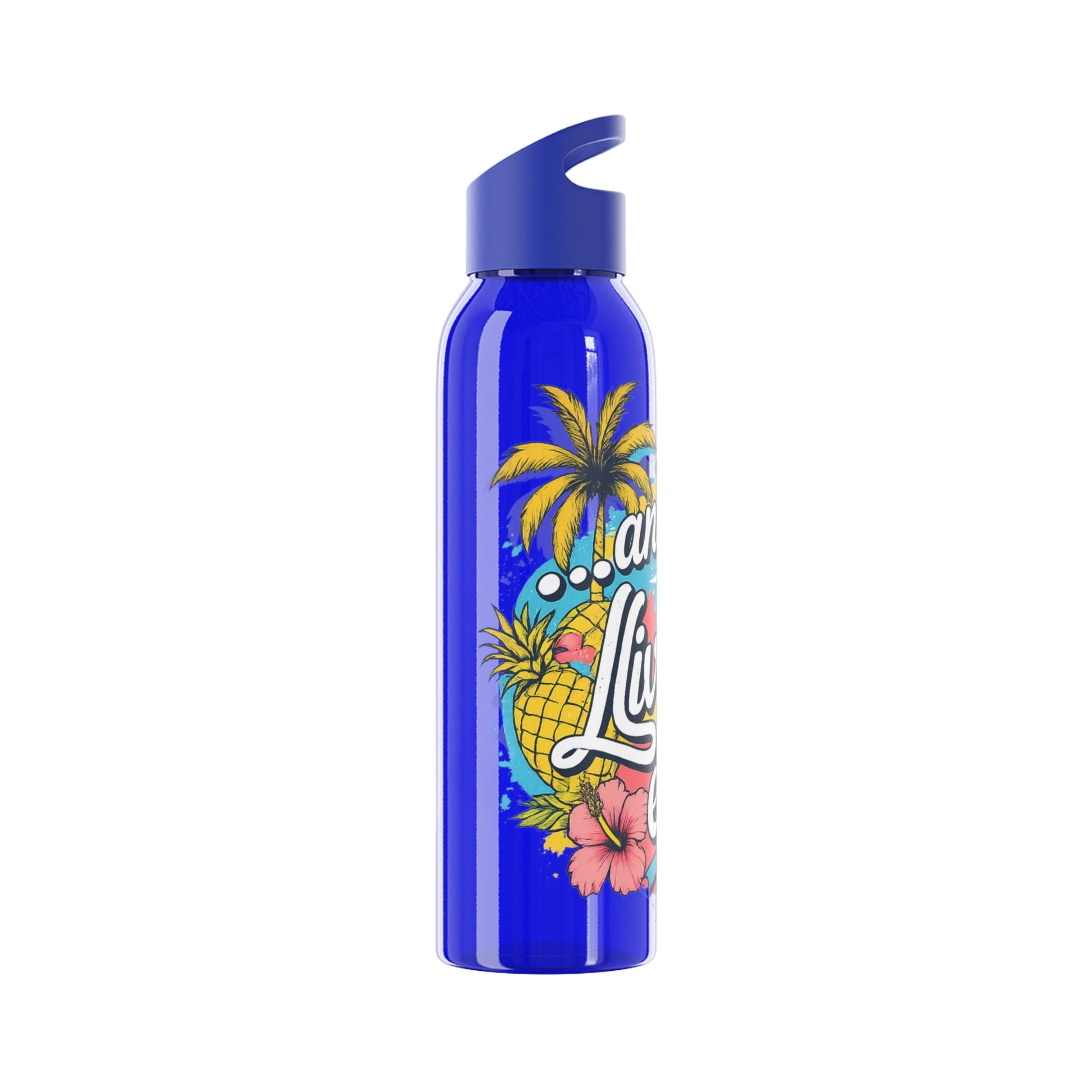 Easy Living Co and the Living is Easy Tropical Reusable Water Bottle | Beach & Summer Sports Bottle - SJM Print Store