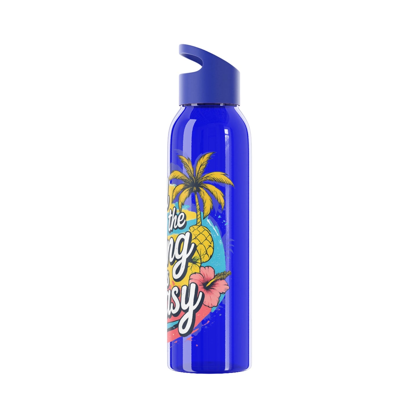 Easy Living Co and the Living is Easy Tropical Reusable Water Bottle | Beach & Summer Sports Bottle - SJM Print Store