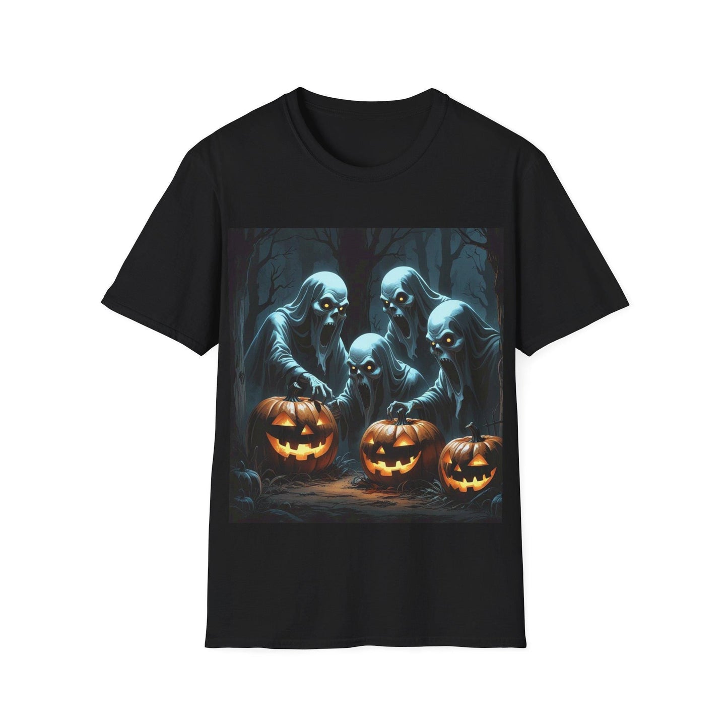Eerie Ghosts Halloween T-Shirt: Unisex Spooky T-Shirt - SJM Print Store