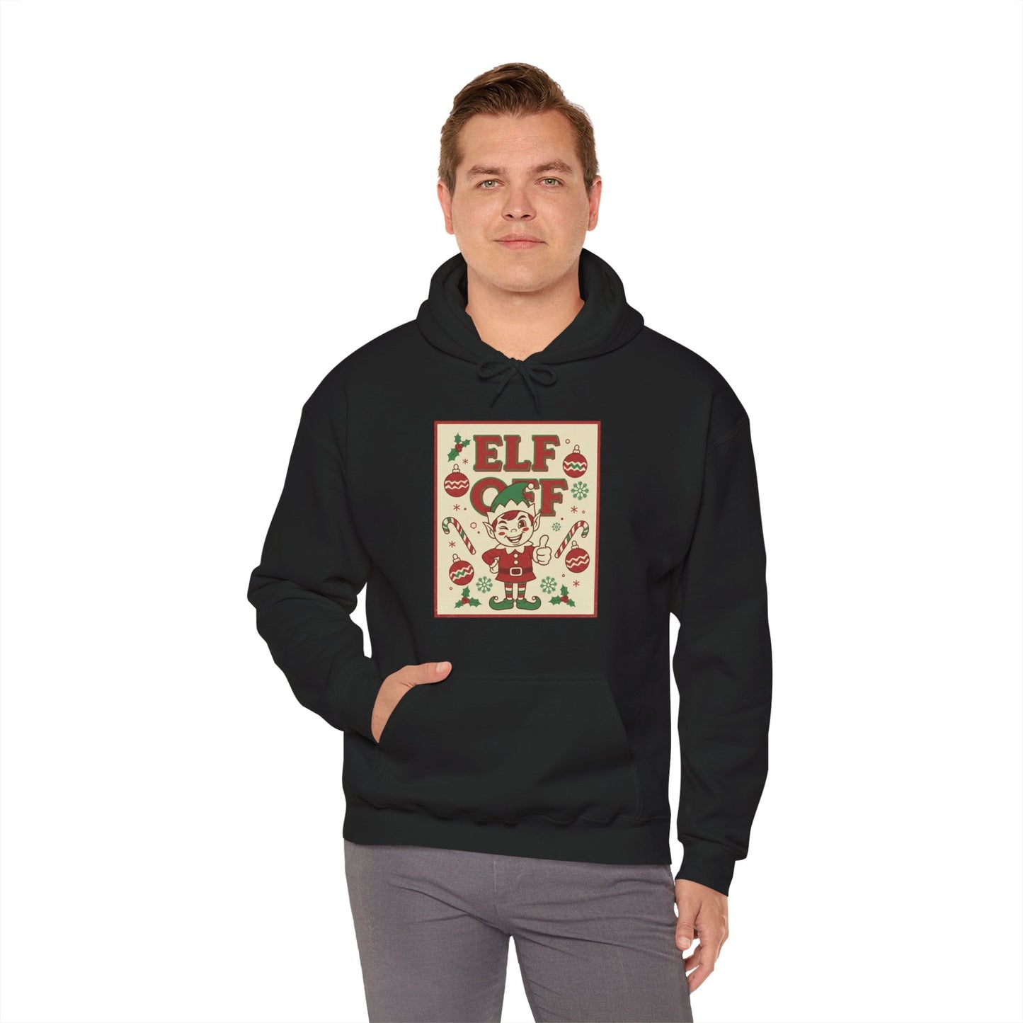 Elf Funny Christmas Hoodie - SJM Print Store