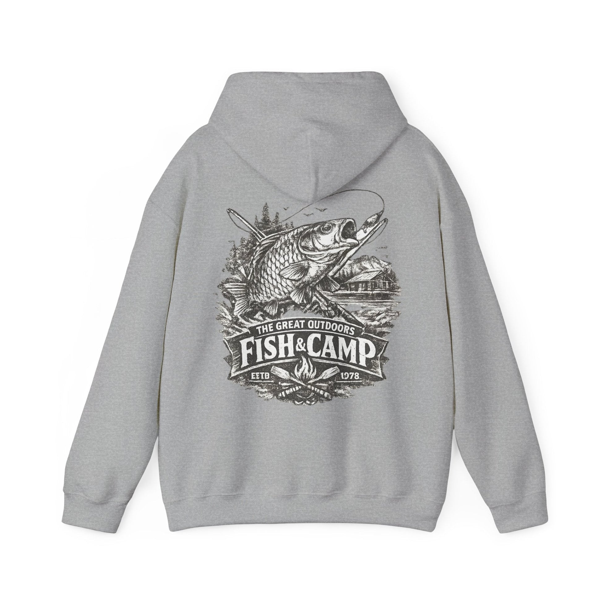 Fish and Camp Unisex Retro Illustration Hoodie - SJM Print Store