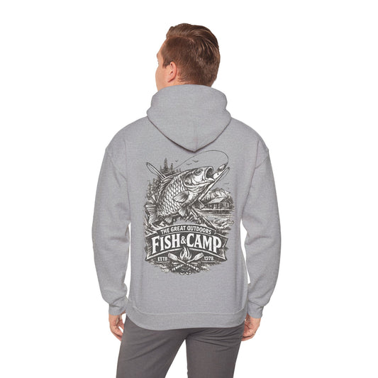 Fish and Camp Unisex Retro Illustration Hoodie - SJM Print Store