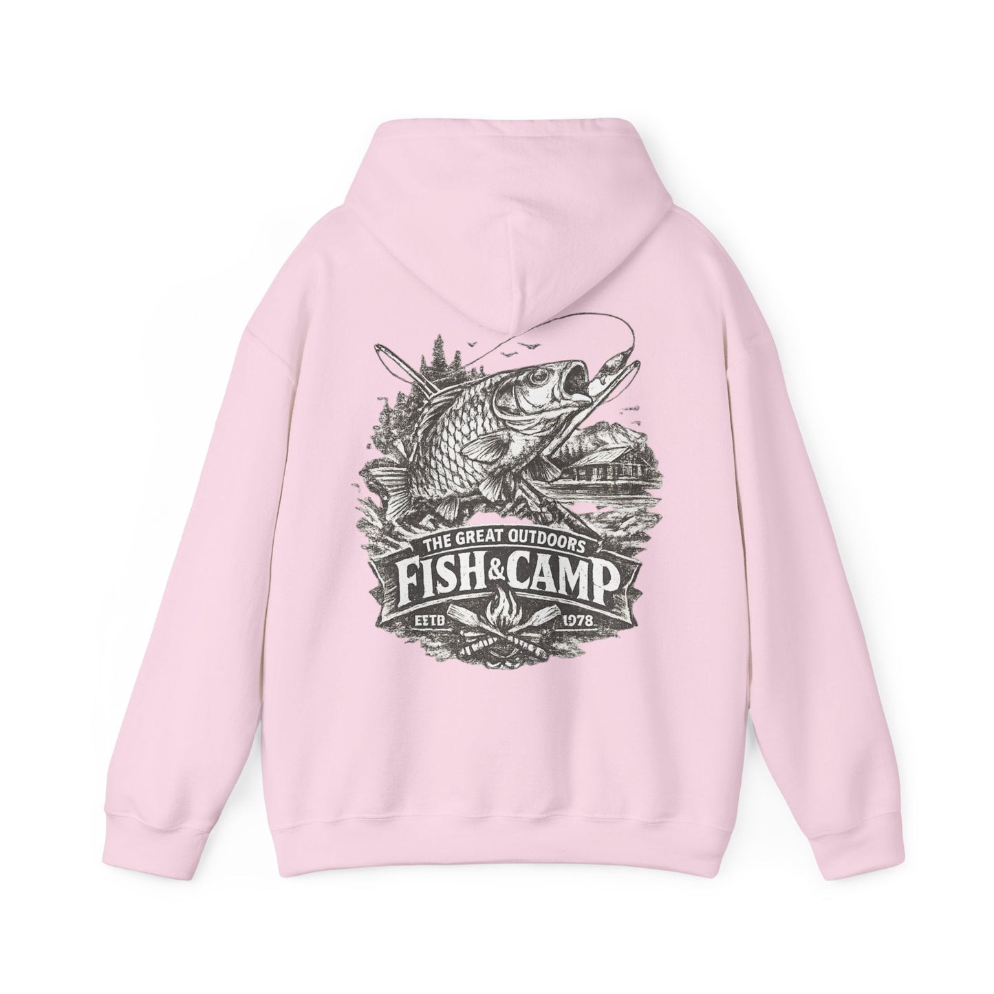 Fish and Camp Unisex Retro Illustration Hoodie - SJM Print Store