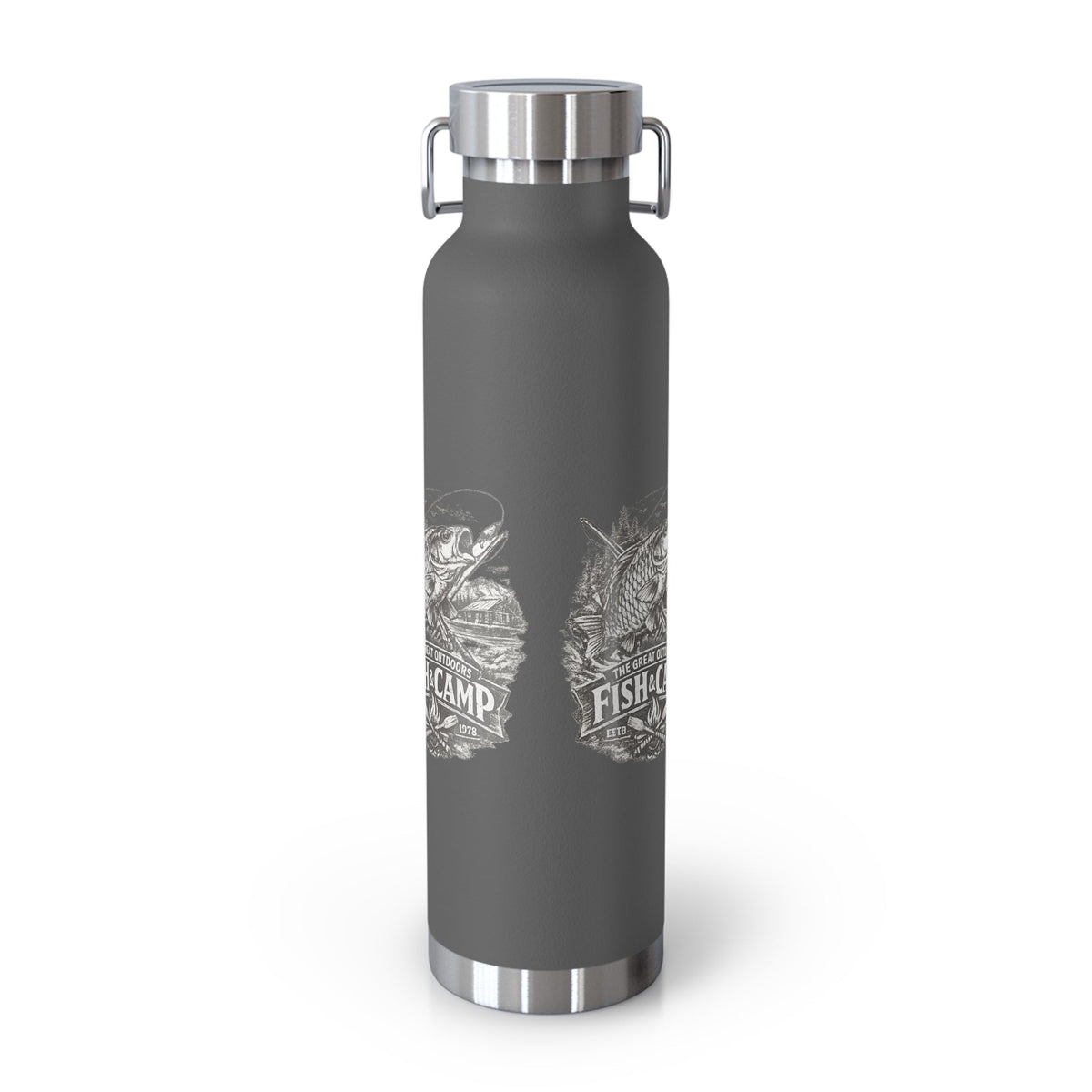 Fish & Camp Insulated Flask – Great Outdoors Fishing Flask - SJM Print Store