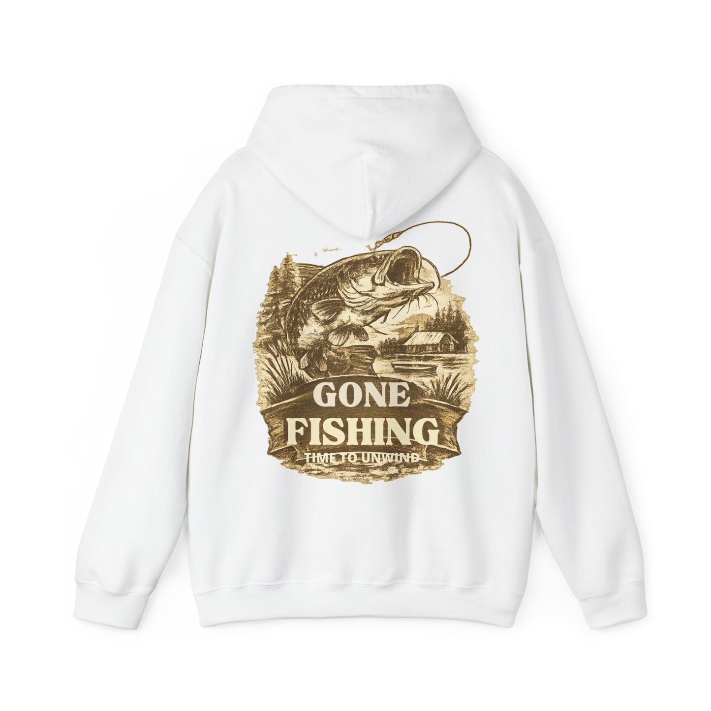 Fishing Hoodie Gone Fishing Graphic Hooded Sweatshirt - SJM Print Store