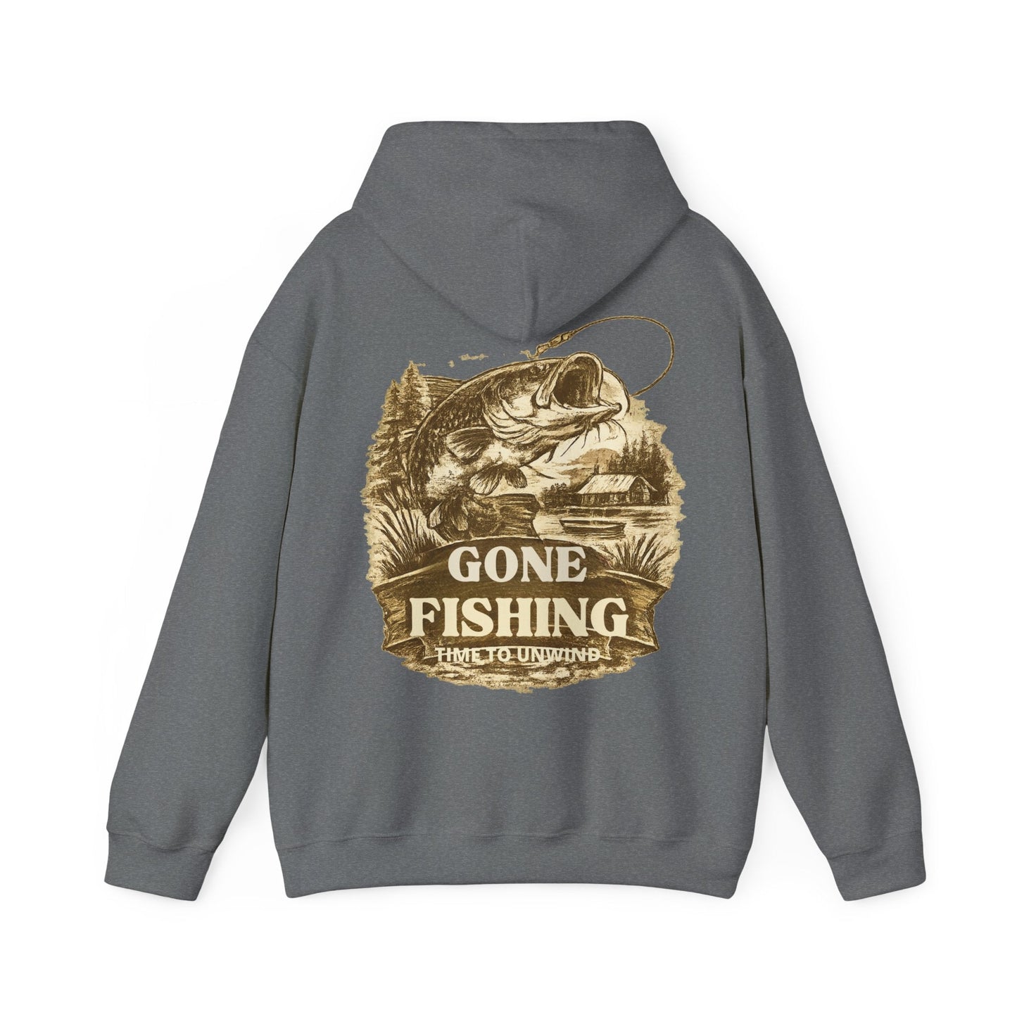 Fishing Hoodie Gone Fishing Graphic Hooded Sweatshirt - SJM Print Store