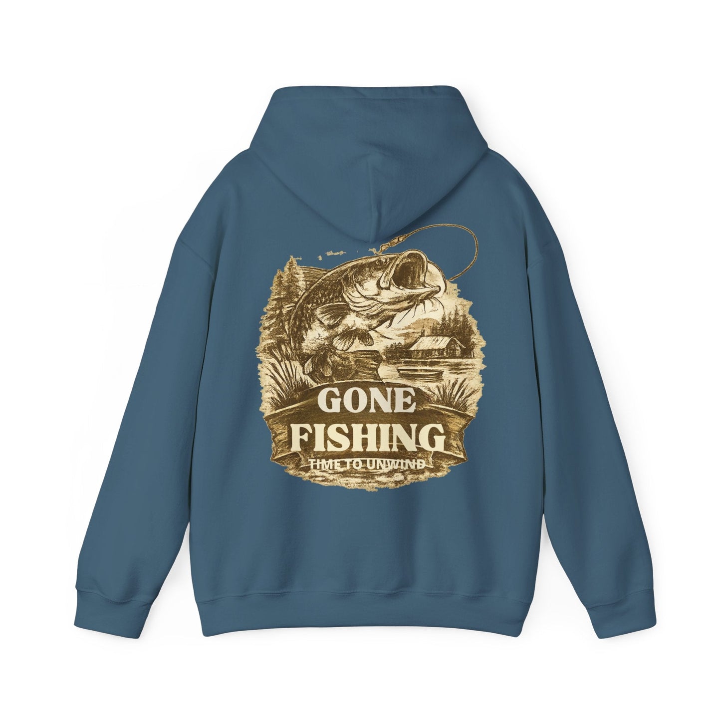 Fishing Hoodie Gone Fishing Graphic Hooded Sweatshirt - SJM Print Store