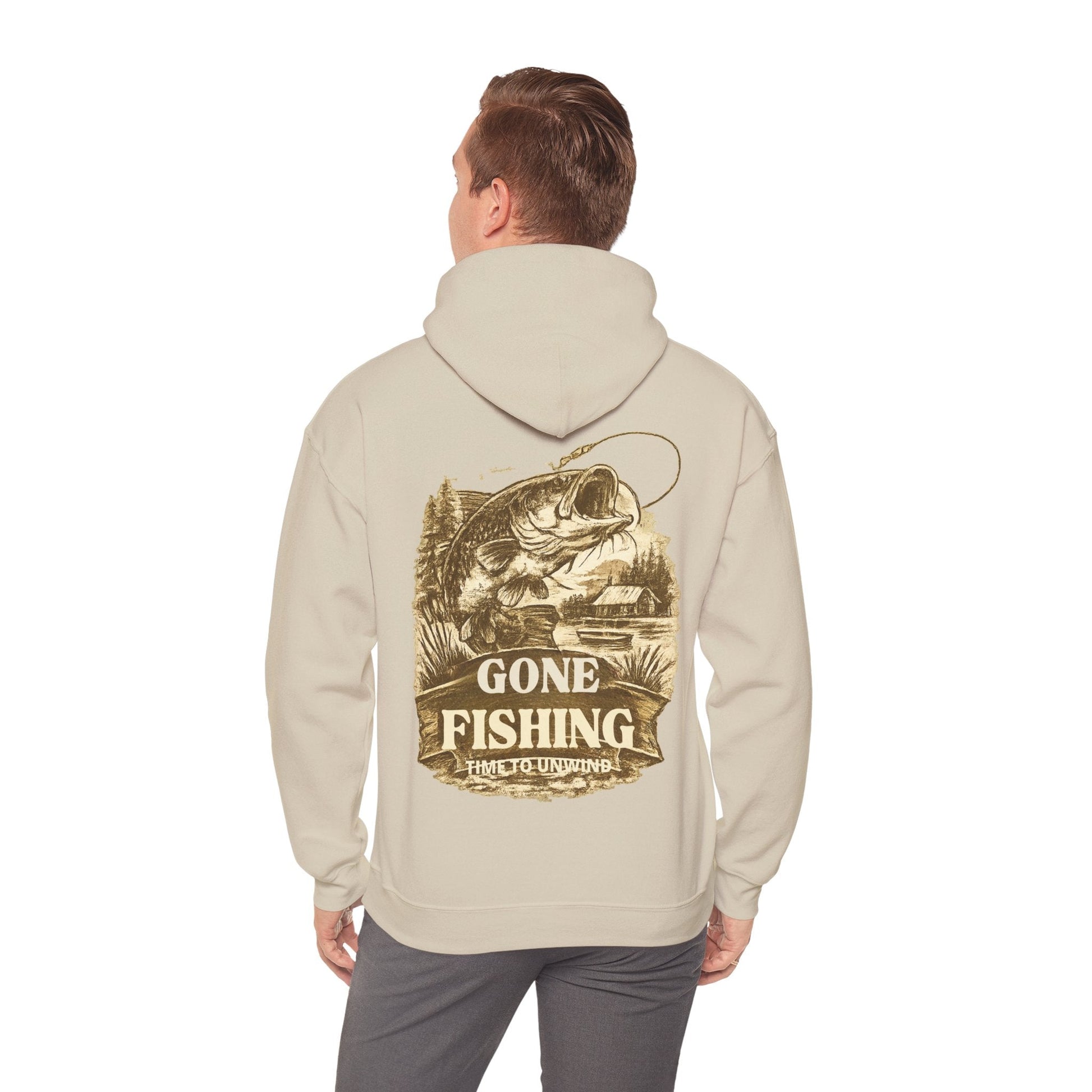 Fishing Hoodie Gone Fishing Graphic Hooded Sweatshirt - SJM Print Store