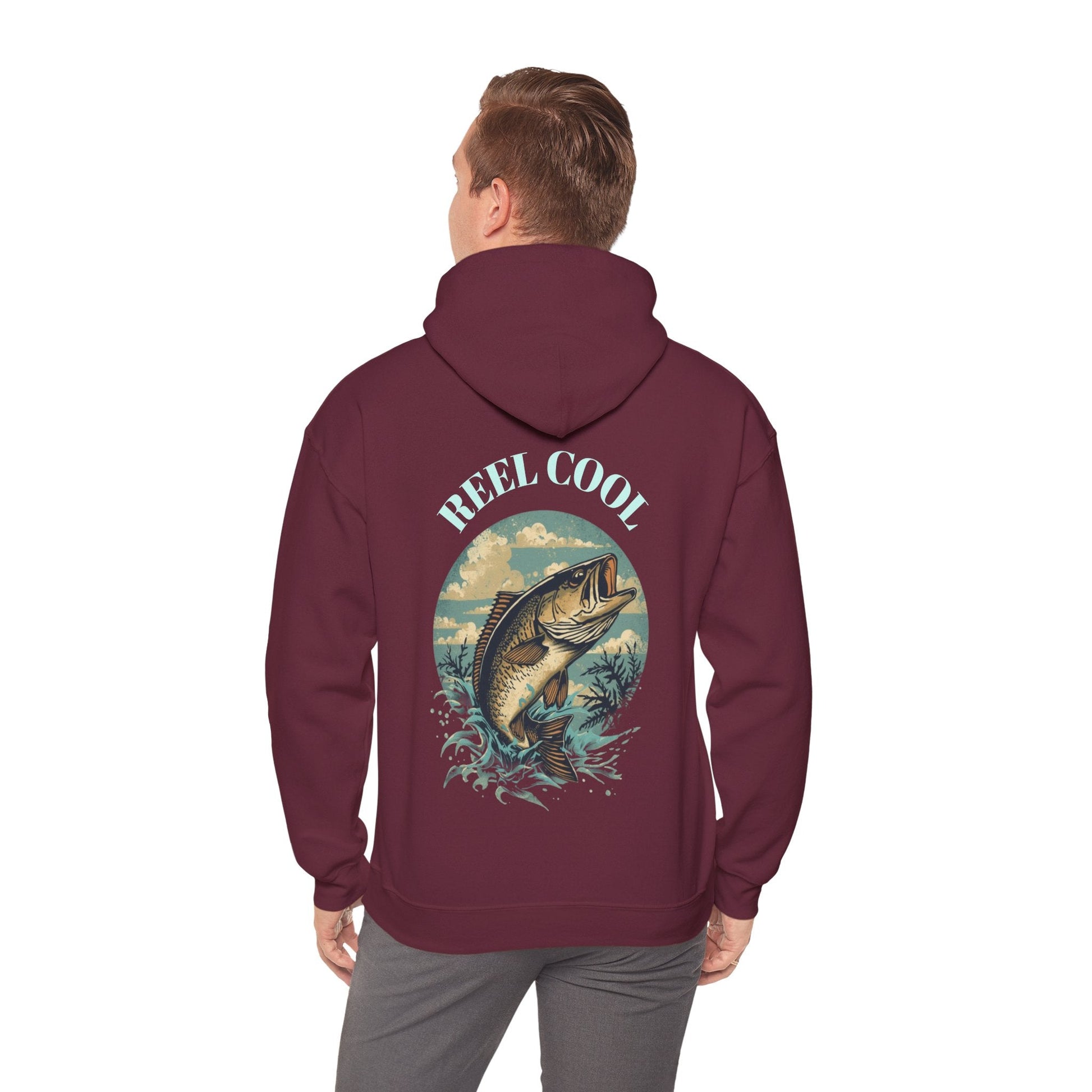 Fishing Hoodie â€” â€œReel Coolâ€ Fishing Graphic Hooded Sweatshirt - SJM Print Store