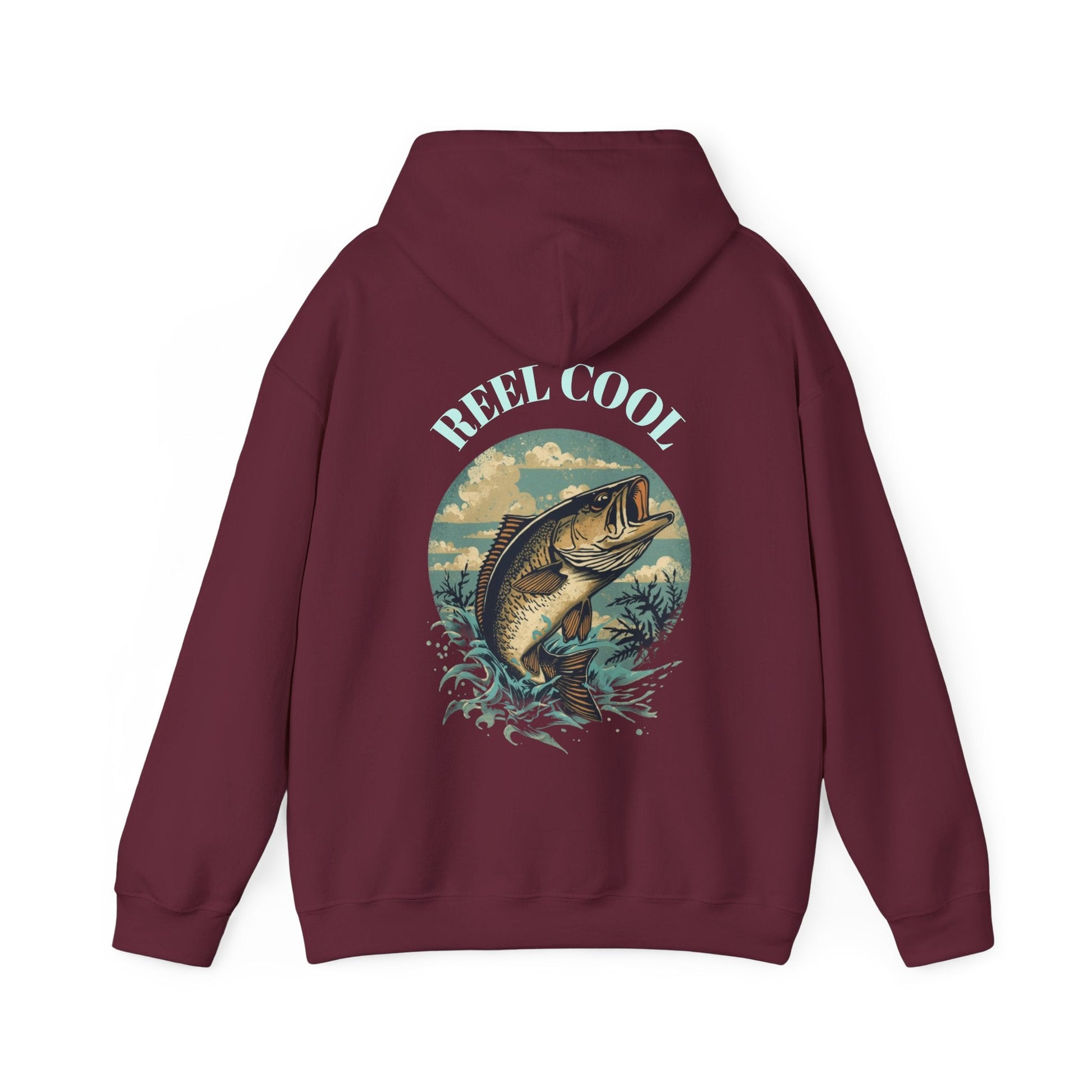 Fishing Hoodie â€” â€œReel Coolâ€ Fishing Graphic Hooded Sweatshirt - SJM Print Store