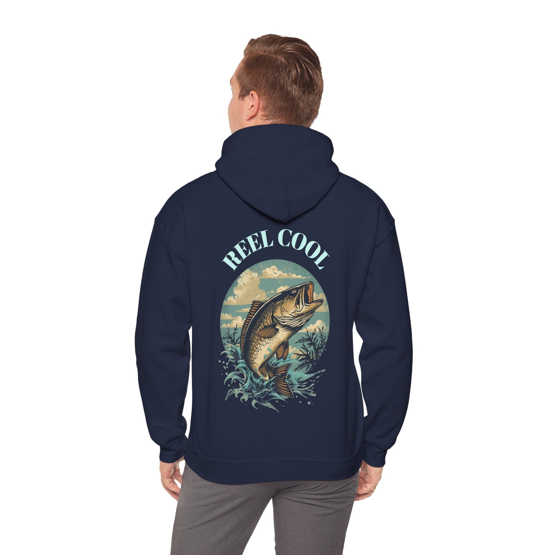 Fishing Hoodie â€” â€œReel Coolâ€ Fishing Graphic Hooded Sweatshirt - SJM Print Store
