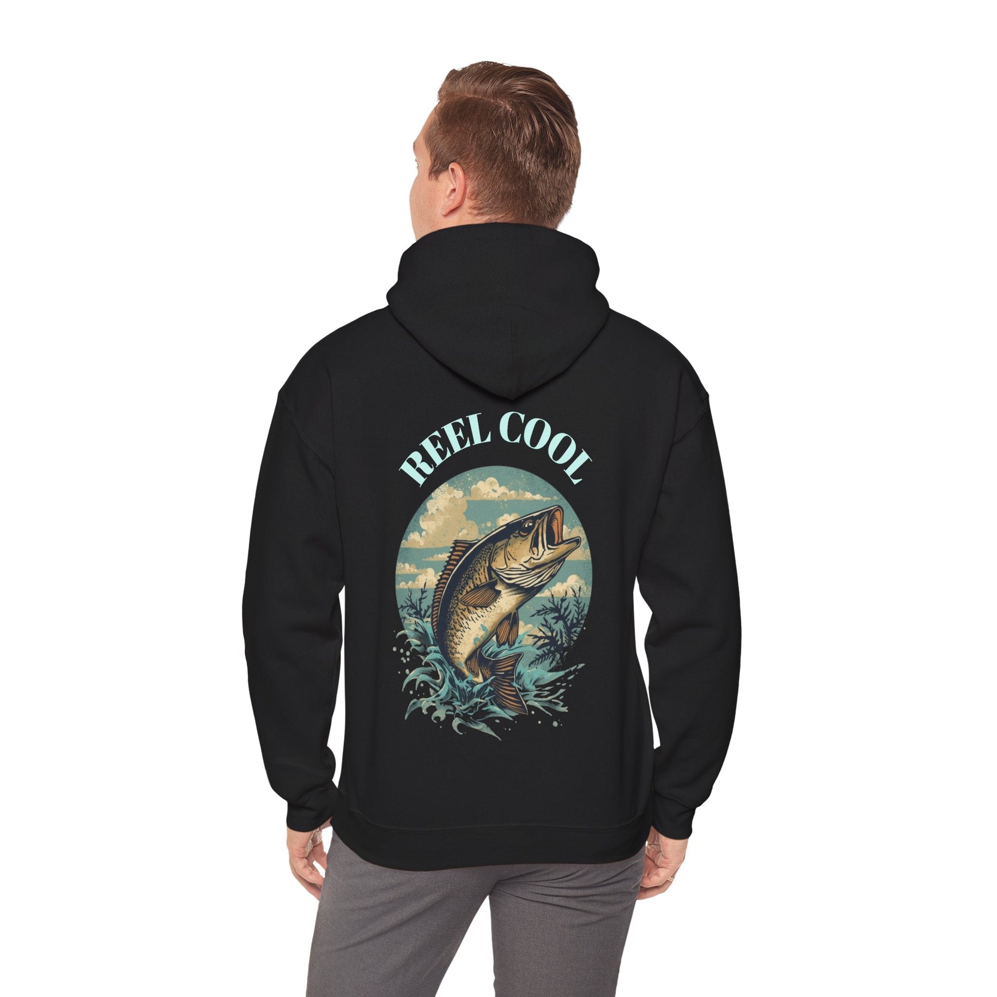 Fishing Hoodie â€” â€œReel Coolâ€ Fishing Graphic Hooded Sweatshirt - SJM Print Store