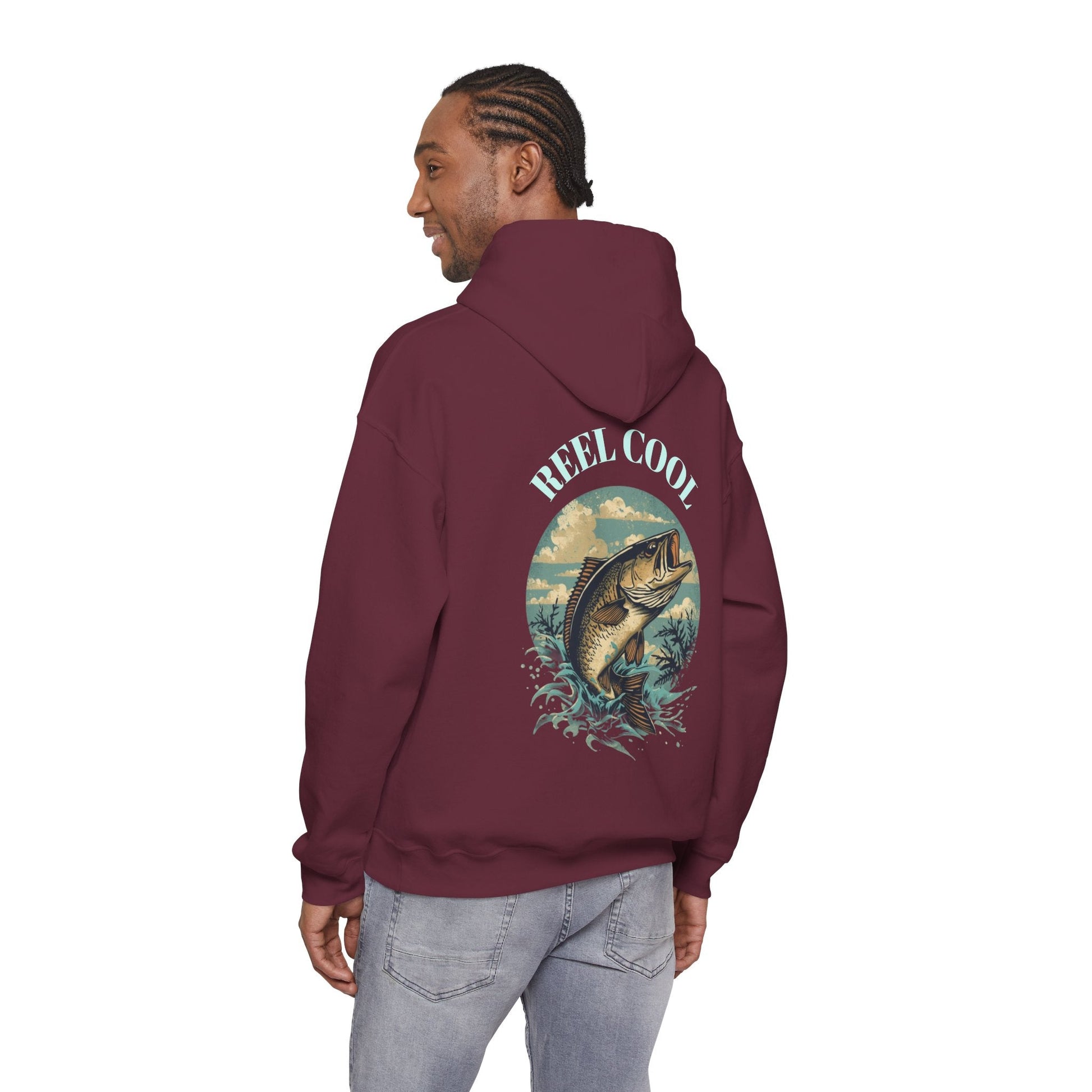 Fishing Hoodie â€” â€œReel Coolâ€ Fishing Graphic Hooded Sweatshirt - SJM Print Store