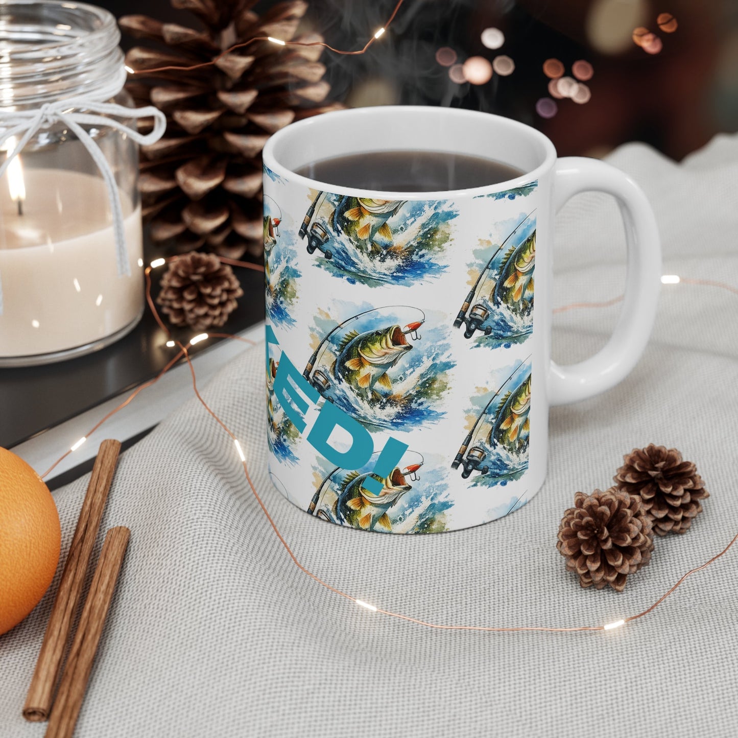 Fishing Lure Ceramic Mug â€” Hooked on Fishing Mug - SJM Print Store
