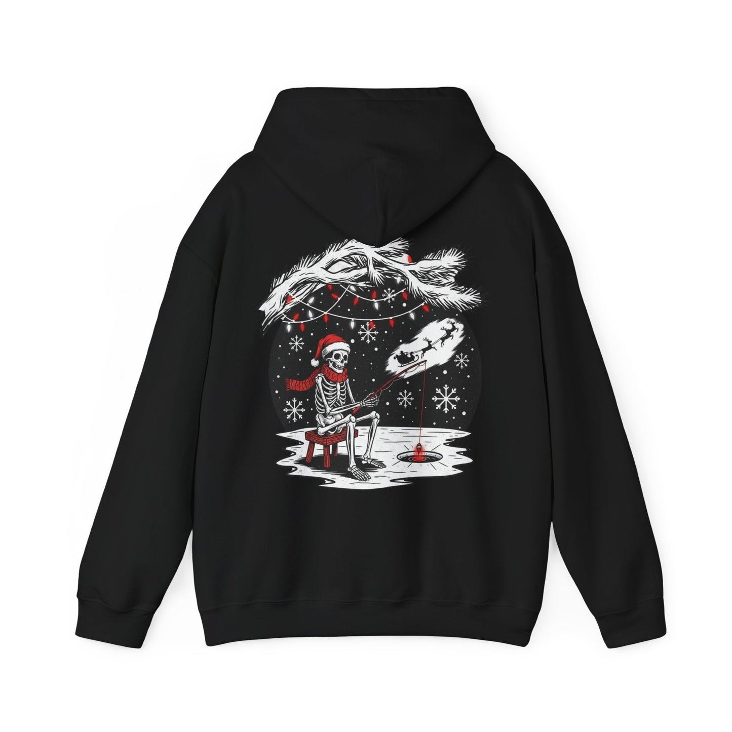 Fishing Skeleton Christmas Hoodie - SJM Print Store