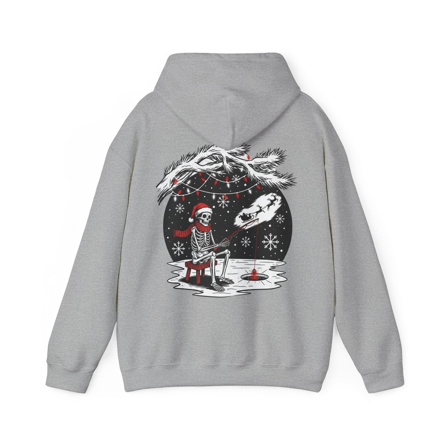 Fishing Skeleton Christmas Hoodie - SJM Print Store