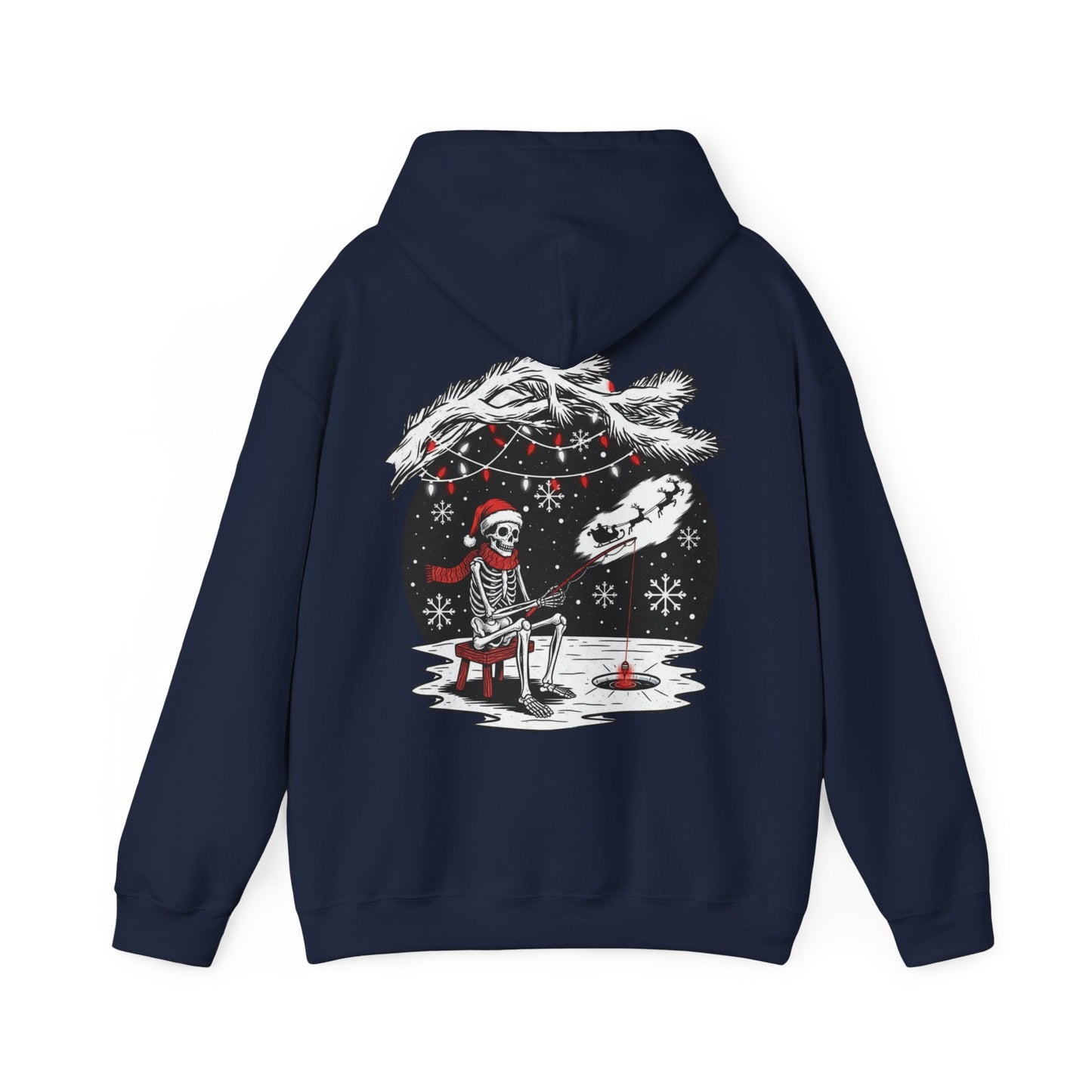 Fishing Skeleton Christmas Hoodie - SJM Print Store
