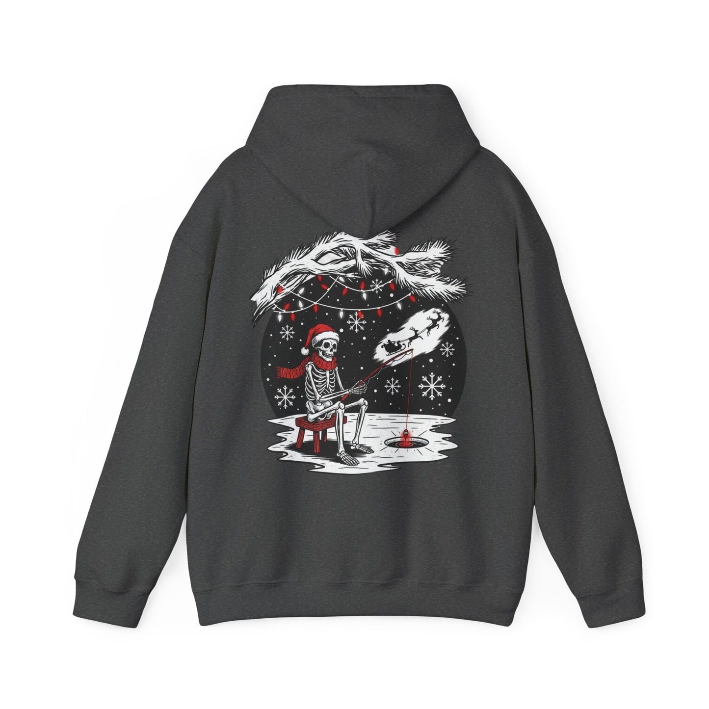 Fishing Skeleton Christmas Hoodie - SJM Print Store