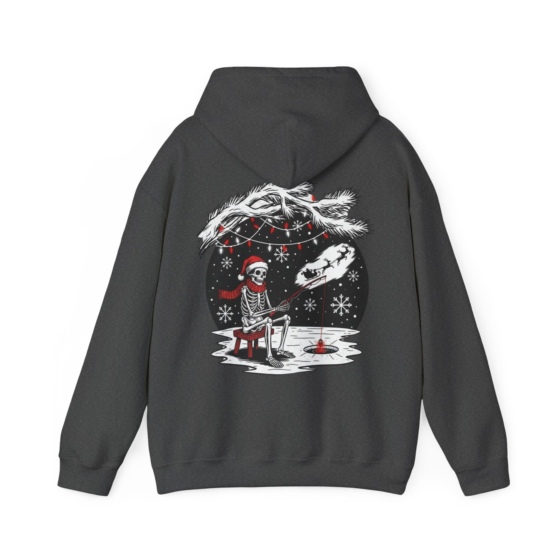 Fishing Skeleton Christmas Hoodie - SJM Print Store
