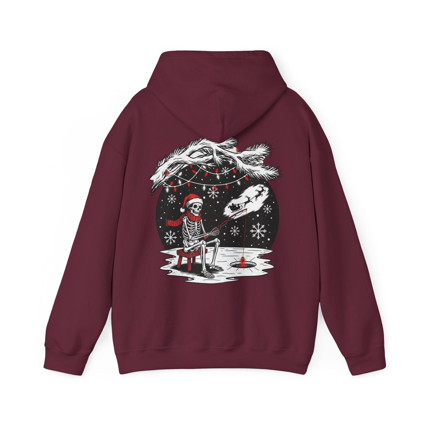 Fishing Skeleton Christmas Hoodie - SJM Print Store