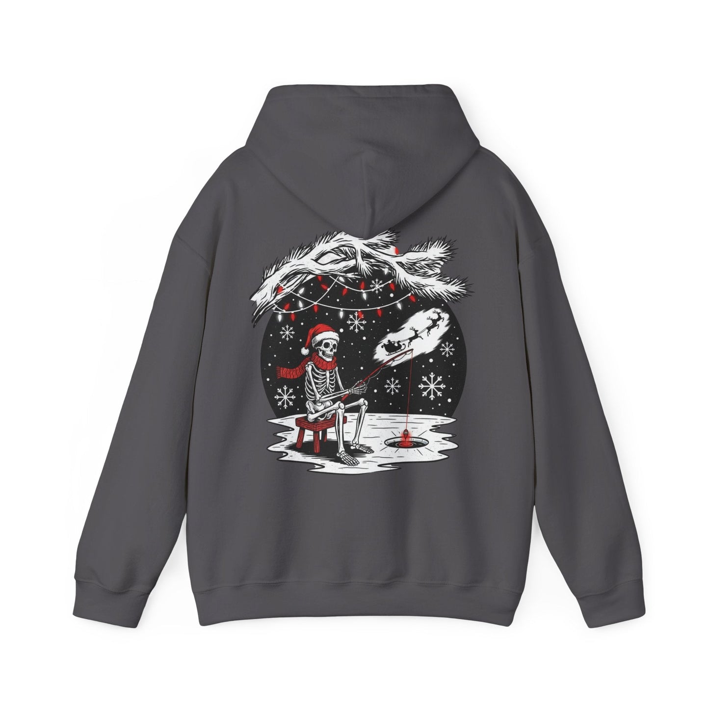 Fishing Skeleton Christmas Hoodie - SJM Print Store