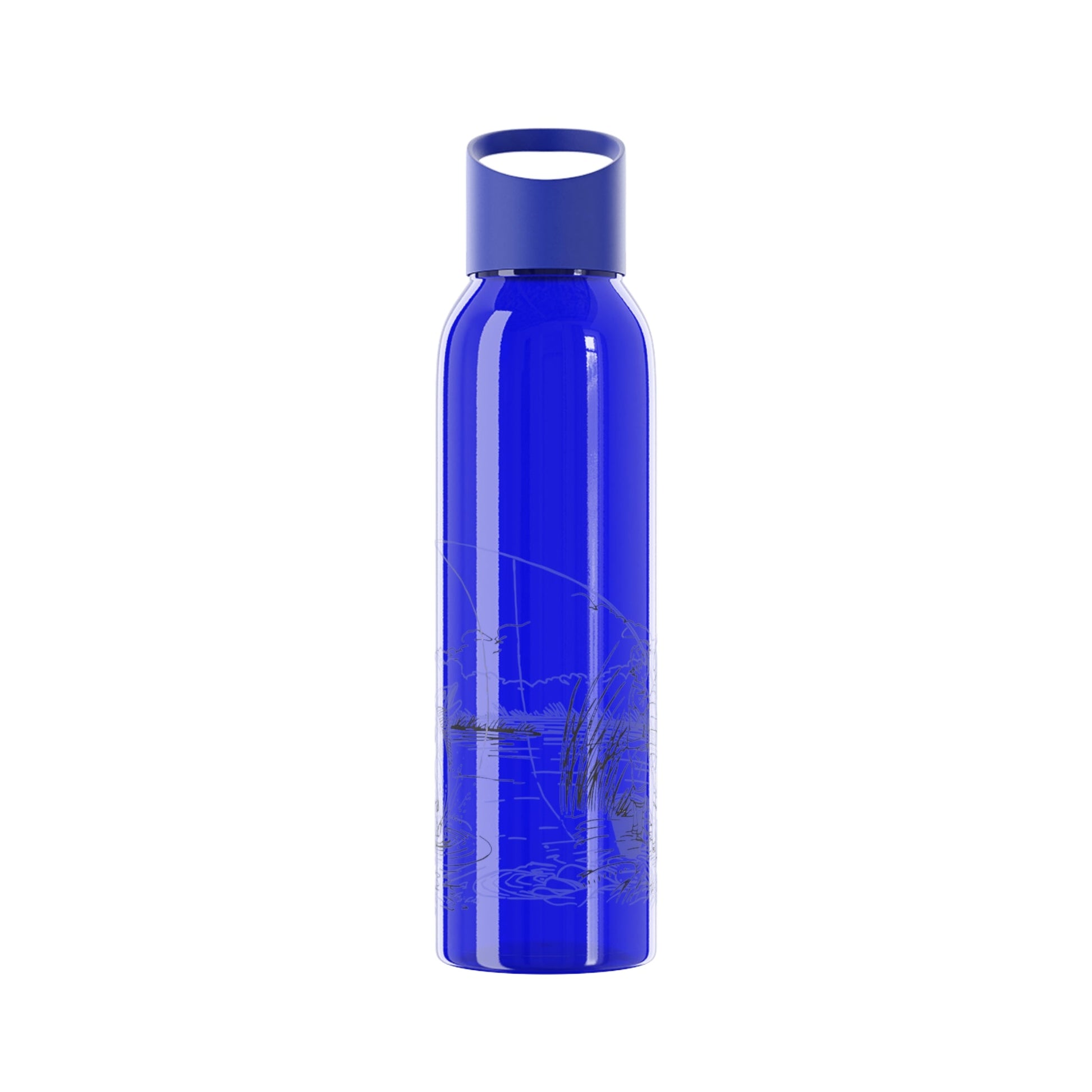 Fishing Sketch Water Bottle â€” Minimalist Scenic Bottle - SJM Print Store