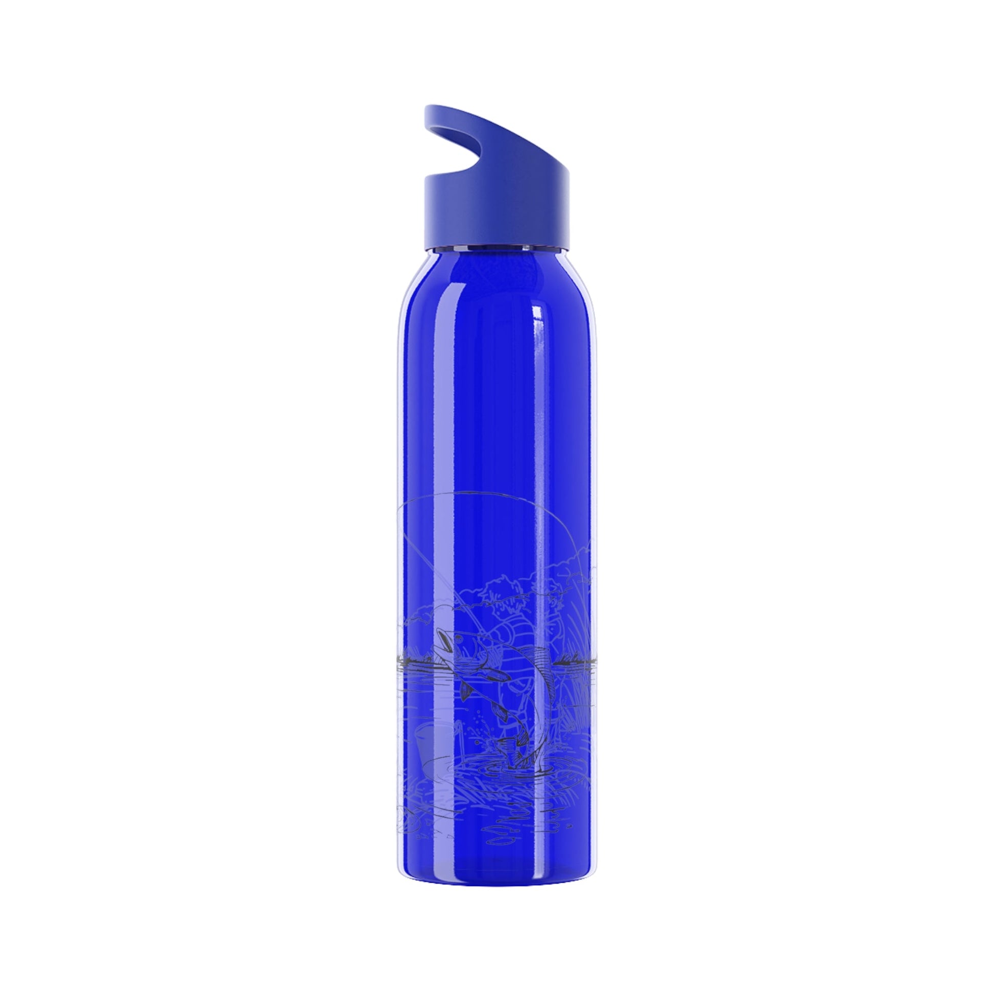 Fishing Sketch Water Bottle â€” Minimalist Scenic Bottle - SJM Print Store