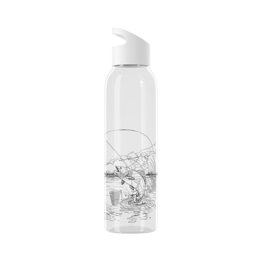 Fishing Sketch Water Bottle â€” Minimalist Scenic Bottle - SJM Print Store