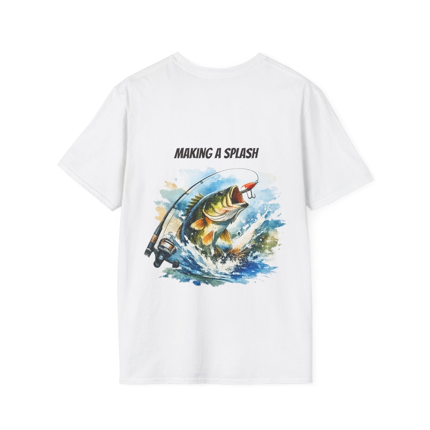 Fishing T-Shirt Making a Splash Fish Graphic Tee - SJM Print Store