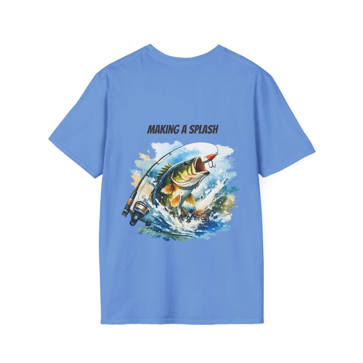 Fishing T-Shirt Making a Splash Fish Graphic Tee - SJM Print Store