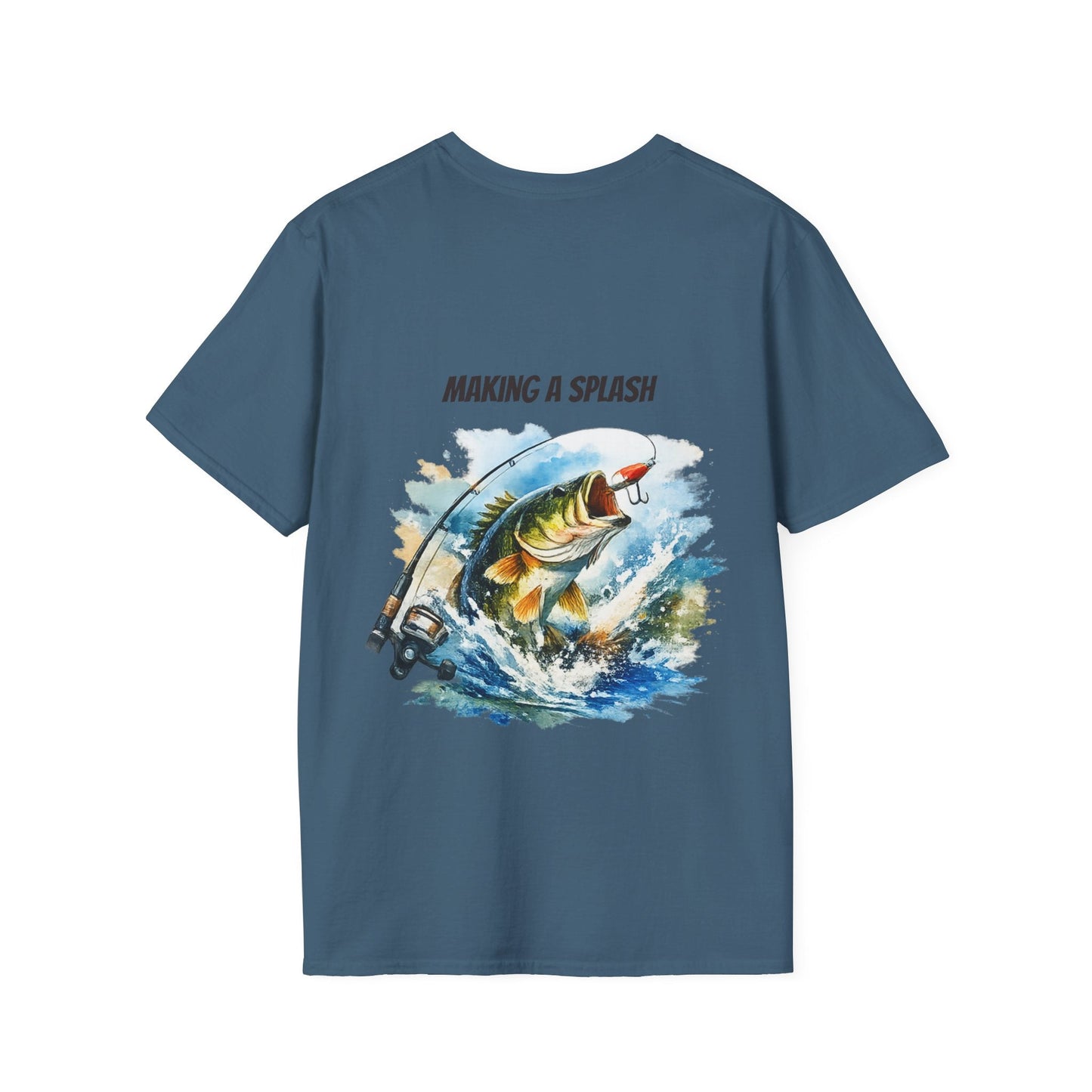 Fishing T-Shirt Making a Splash Fish Graphic Tee - SJM Print Store
