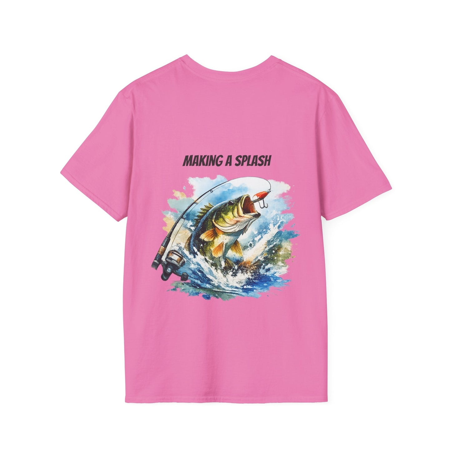 Fishing T-Shirt Making a Splash Fish Graphic Tee - SJM Print Store