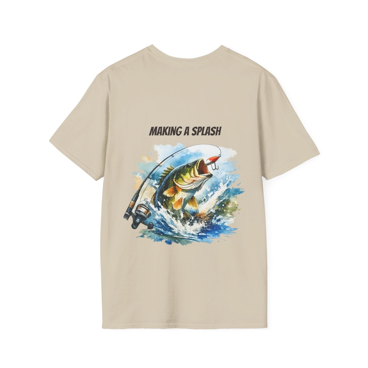 Fishing T-Shirt Making a Splash Fish Graphic Tee - SJM Print Store