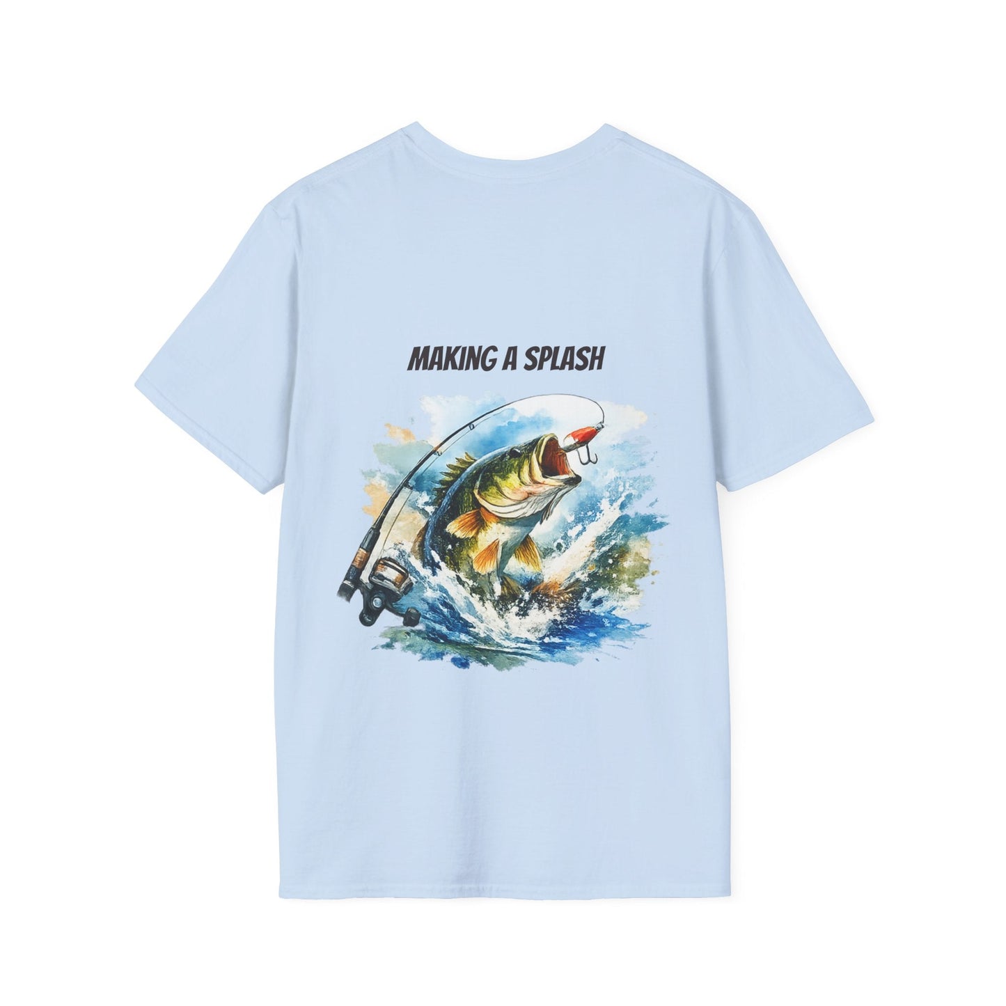 Fishing T-Shirt Making a Splash Fish Graphic Tee - SJM Print Store