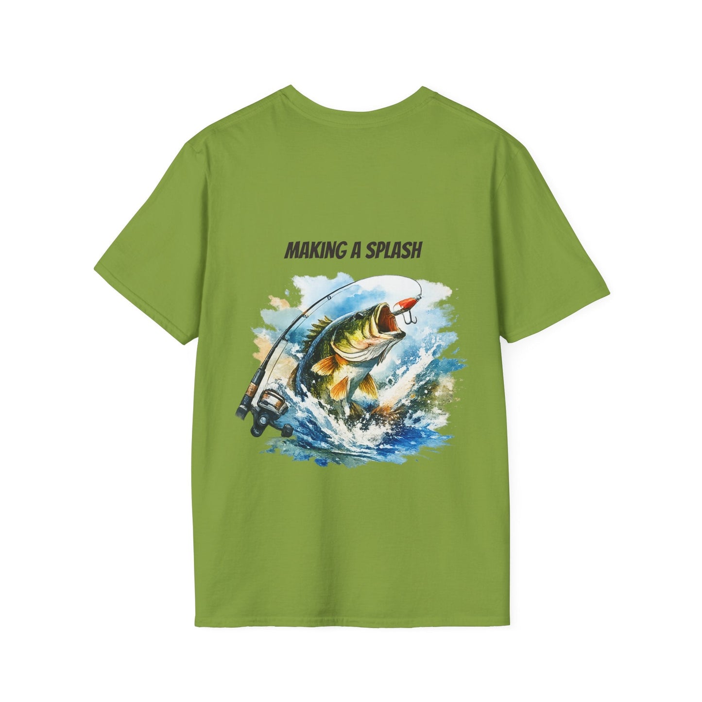 Fishing T-Shirt Making a Splash Fish Graphic Tee - SJM Print Store