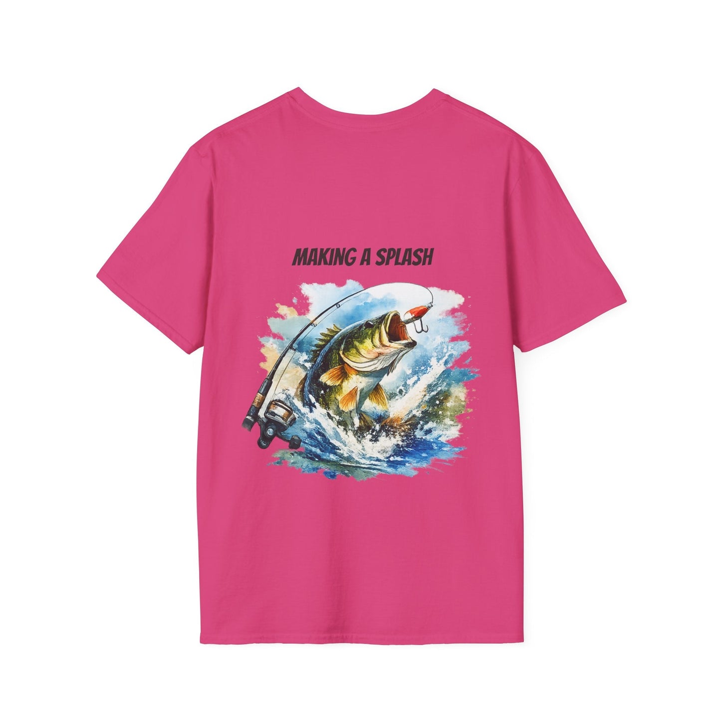 Fishing T-Shirt Making a Splash Fish Graphic Tee - SJM Print Store
