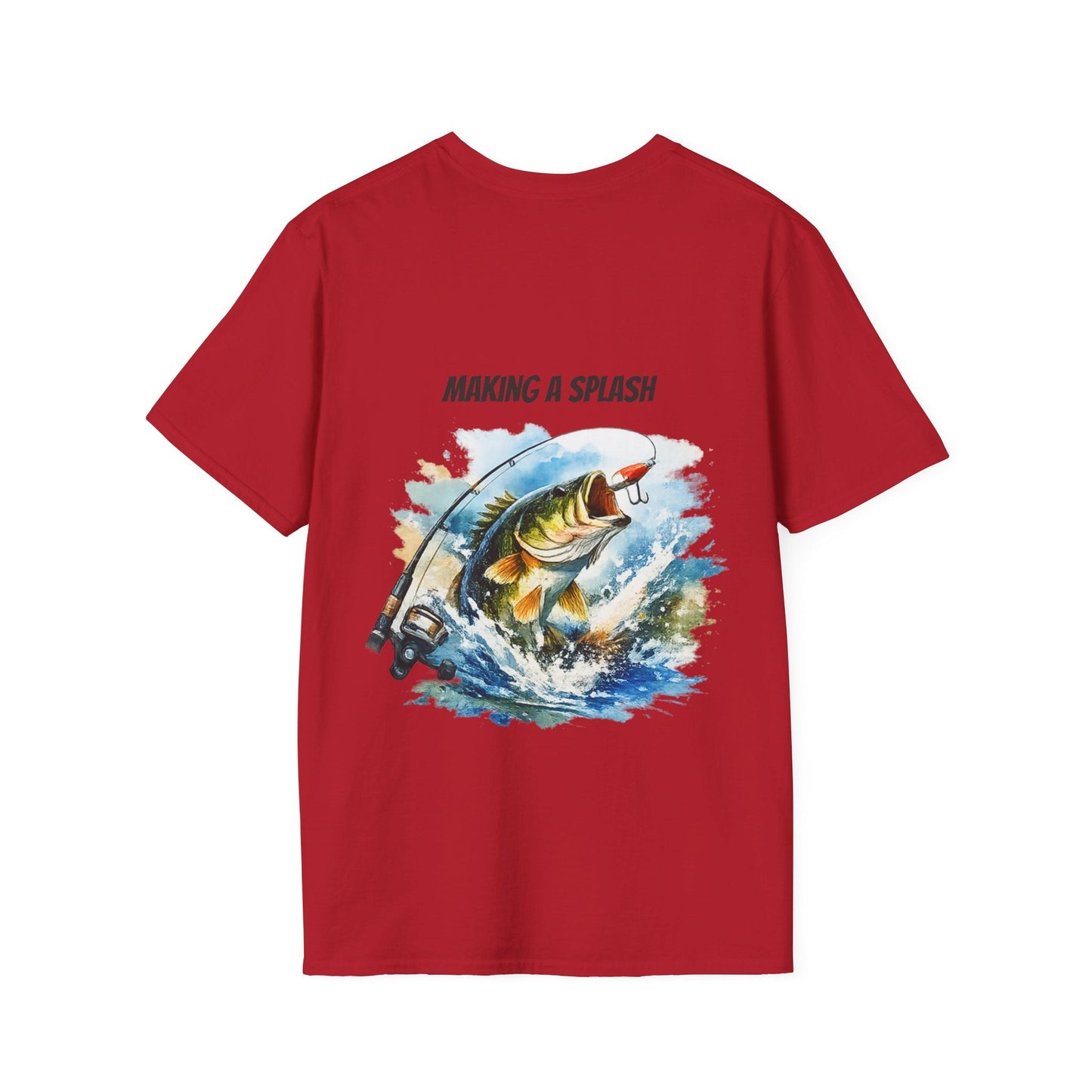 Fishing T-Shirt Making a Splash Fish Graphic Tee - SJM Print Store