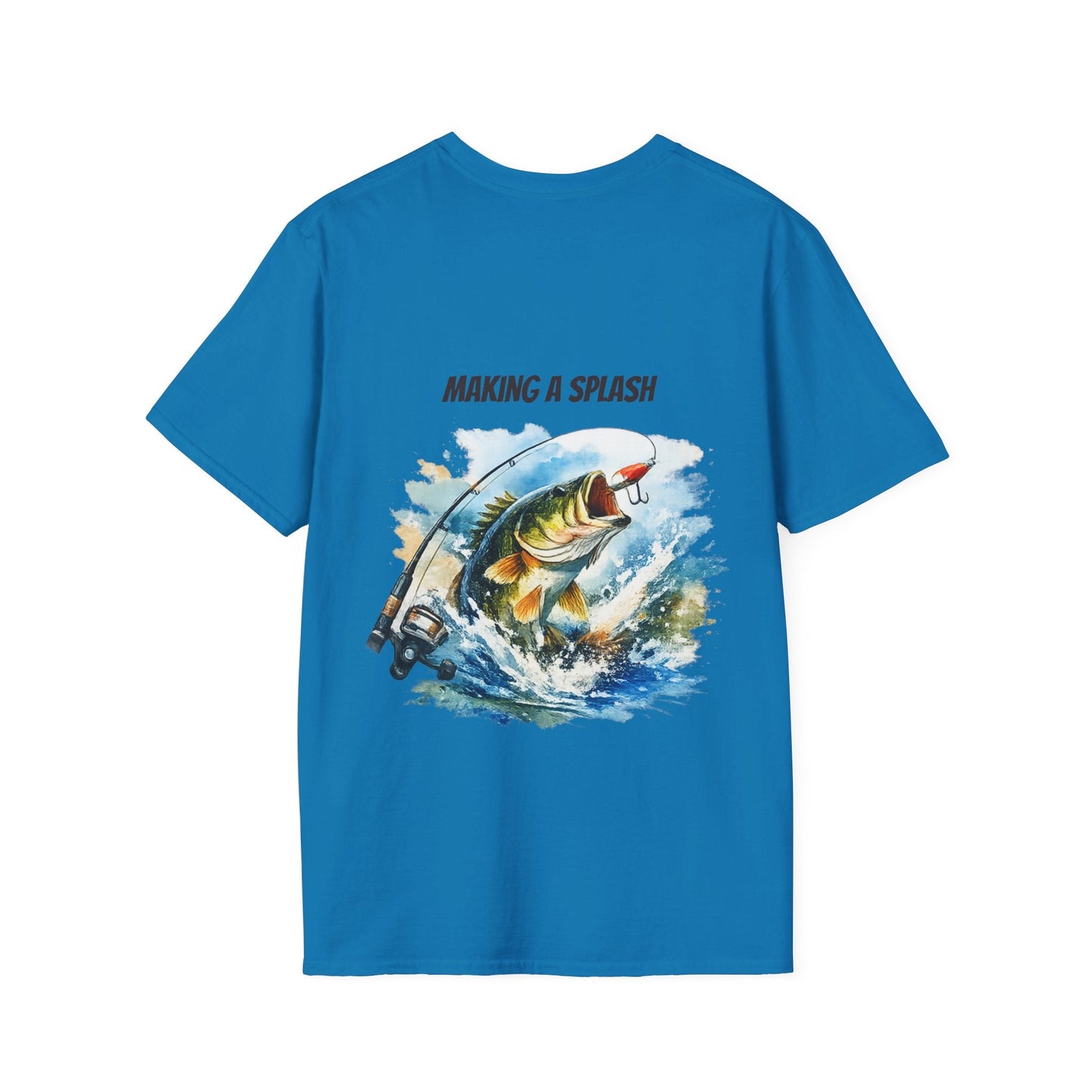 Fishing T-Shirt Making a Splash Fish Graphic Tee - SJM Print Store