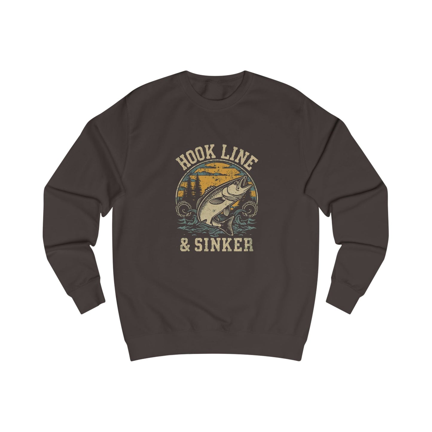 Fishing Themed Unisex Sweatshirt, Hook Line & Sinker Apparel, Cozy Gift for Anglers, Casual Outdoor Wear, Perfect for Birthdays & Holidays - SJM Print Store