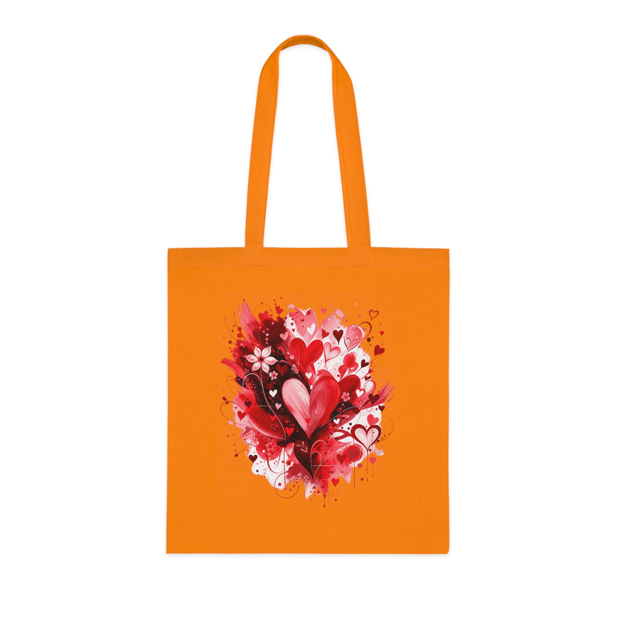 Floral Hearts Tote Bag | Heart & Floral Shopper - SJM Print Store