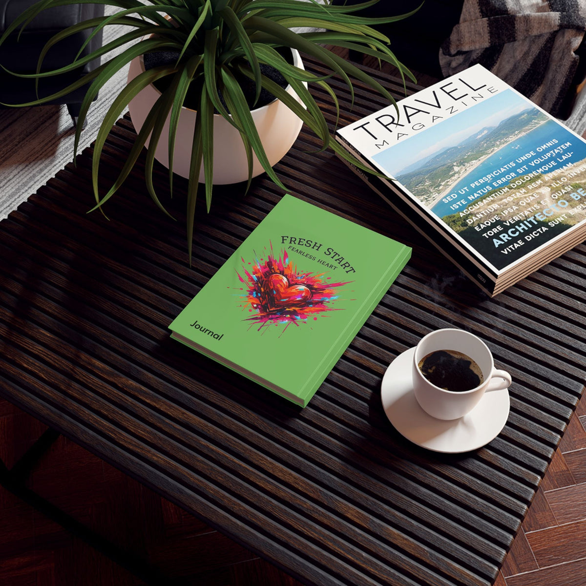 Fresh Start Fearless Heart Hardback Journal | Inspirational Notebook | Lined, Plain or Graph Pages | Gifts & Lifestyle - SJM Print Store