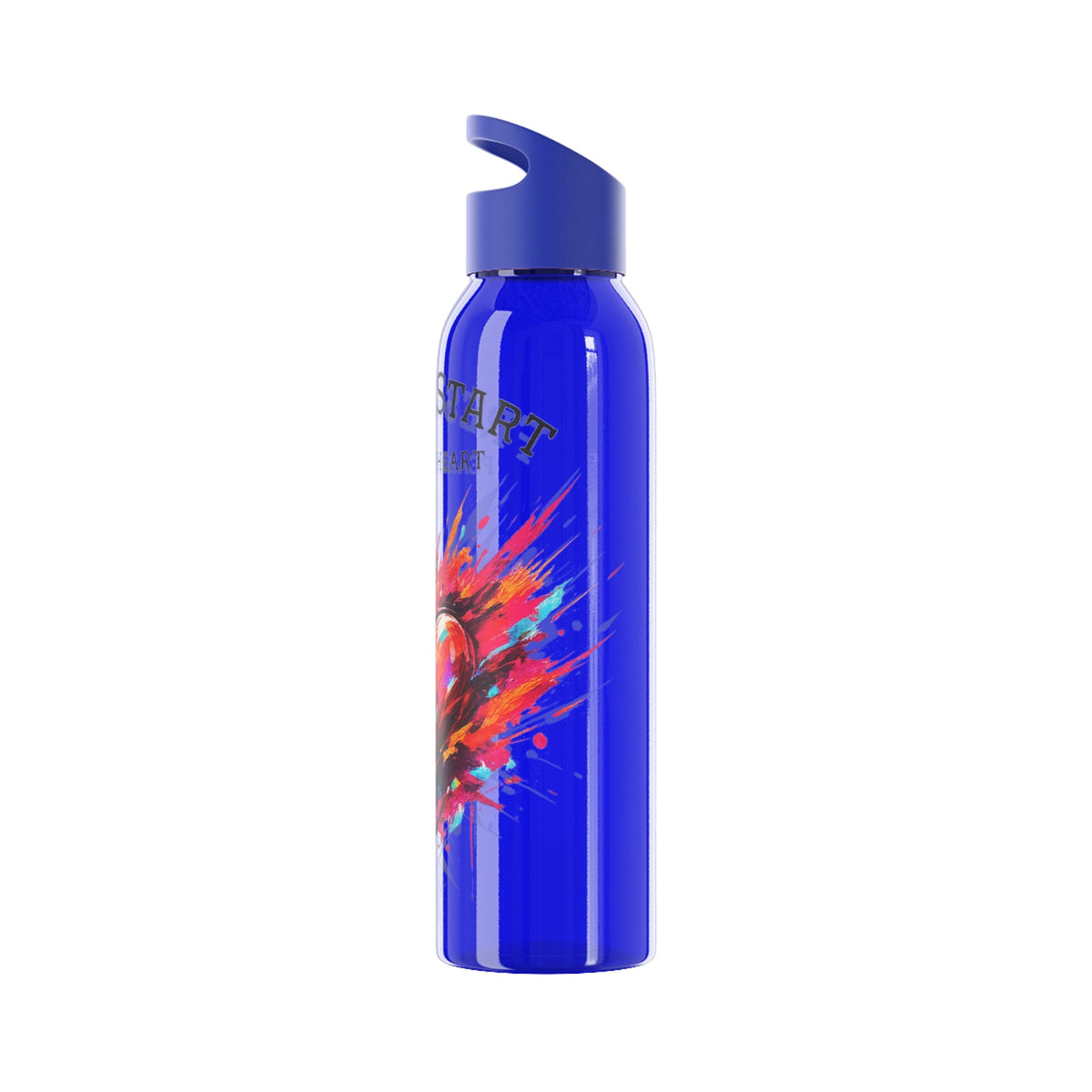 Fresh Start Fearless Heart Reusable Water Bottle | Inspirational Sports Bottle | Positive Lifestyle Drink Bottle | Gifts & Lifestyle - SJM Print Store
