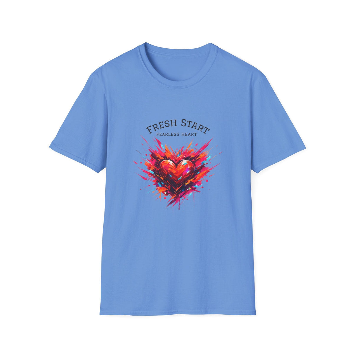 Fresh Start Fearless Heart T-Shirt | Inspirational Unisex Graphic Tee | Positive Mindset Shirt | Gifts & Lifestyle - SJM Print Store