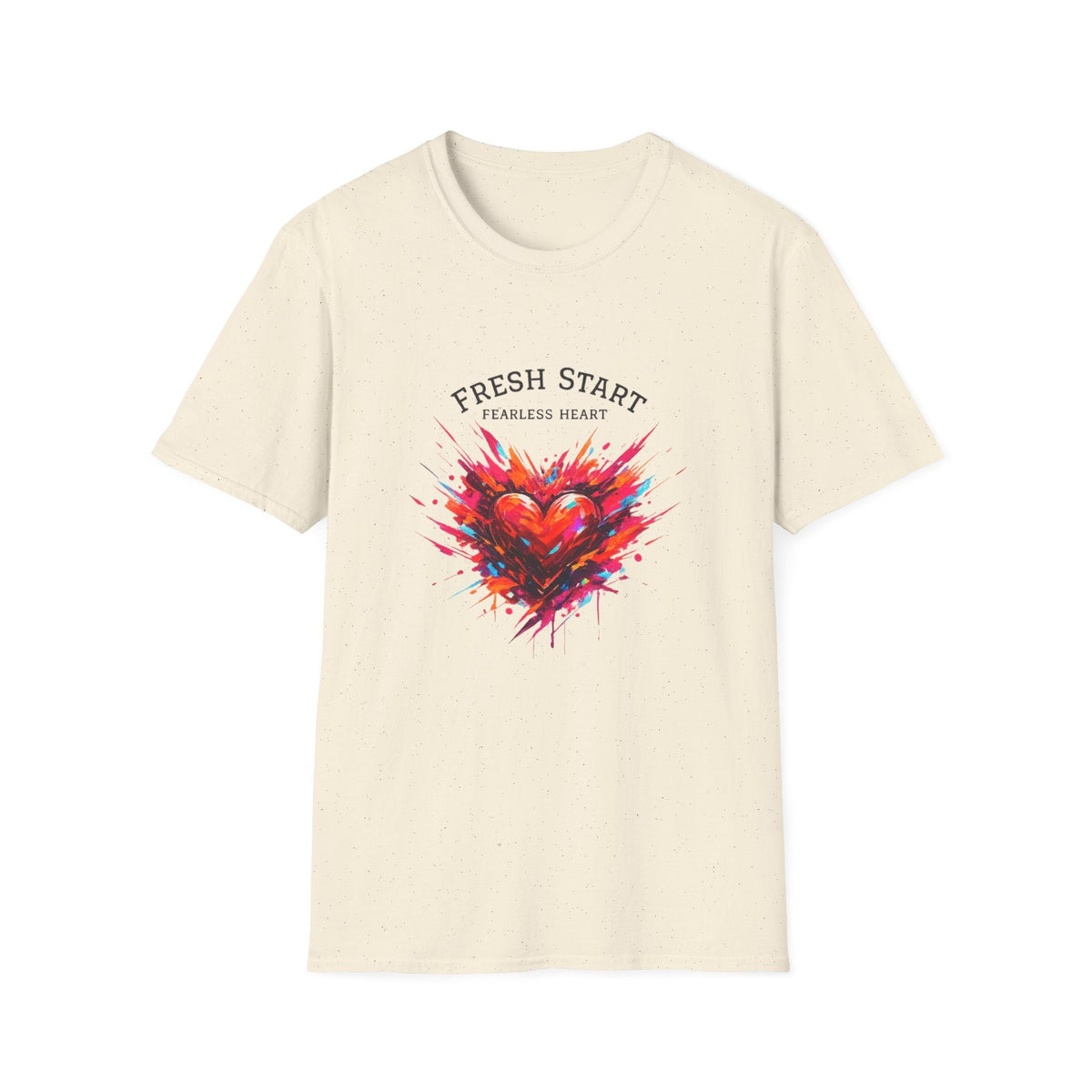 Fresh Start Fearless Heart T-Shirt | Inspirational Unisex Graphic Tee | Positive Mindset Shirt | Gifts & Lifestyle - SJM Print Store