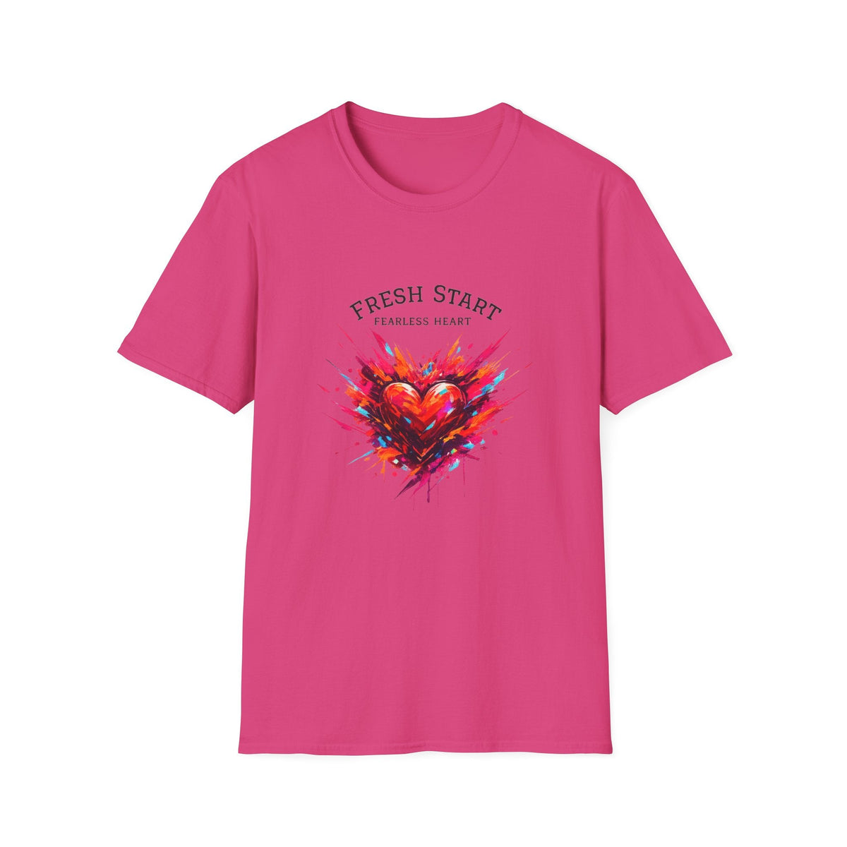 Fresh Start Fearless Heart T-Shirt | Inspirational Unisex Graphic Tee | Positive Mindset Shirt | Gifts & Lifestyle - SJM Print Store