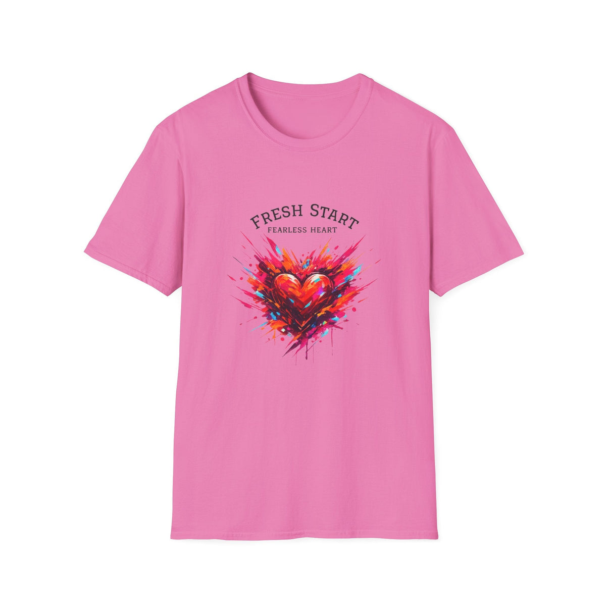 Fresh Start Fearless Heart T-Shirt | Inspirational Unisex Graphic Tee | Positive Mindset Shirt | Gifts & Lifestyle - SJM Print Store